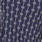 Charter Club Women's Petite Printed Split-Neck Top Blue Size Small
