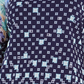 Charter Club Women's Printed Knit Mesh Top  Blue Size Extra Small