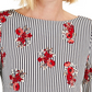 Charter Club Women's Printed Ruffled-Sleeve Top White Size Extra Large