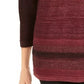 JM Collection Women's Metallic Stitched Drop Shoulder Sweater Black Size Large