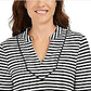 Charter Club Women's Striped 3/4-Sleeve Top Black Size Large