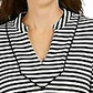 Charter Club Women's Striped 3/4-Sleeve Top Black Size Small
