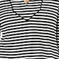 Charter Club Women's Striped 3/4-Sleeve Top Black Size Small