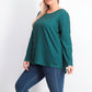 Ideology Women's Plus Size Criss-Cross Workout Top Green Size XXX-Large