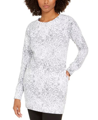 Ideology Women's Snake Print Tunic White Size Small