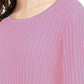 INC International Concepts Women's Ribbed Knotted Sweater Pink Size Large