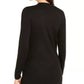 INC International Concepts Women's Chain-Detail Completer Sweater Black Size Medium