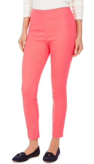 Charter Club Women's Chelsea Twill Tummy-Control Cropped Pants Orange Size 8