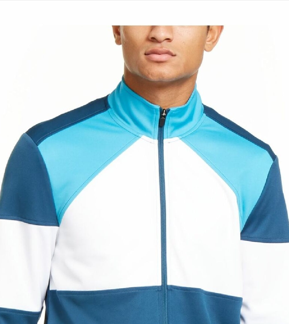 Ideology Men's Colorblocked Track Jacket Blue Size Large