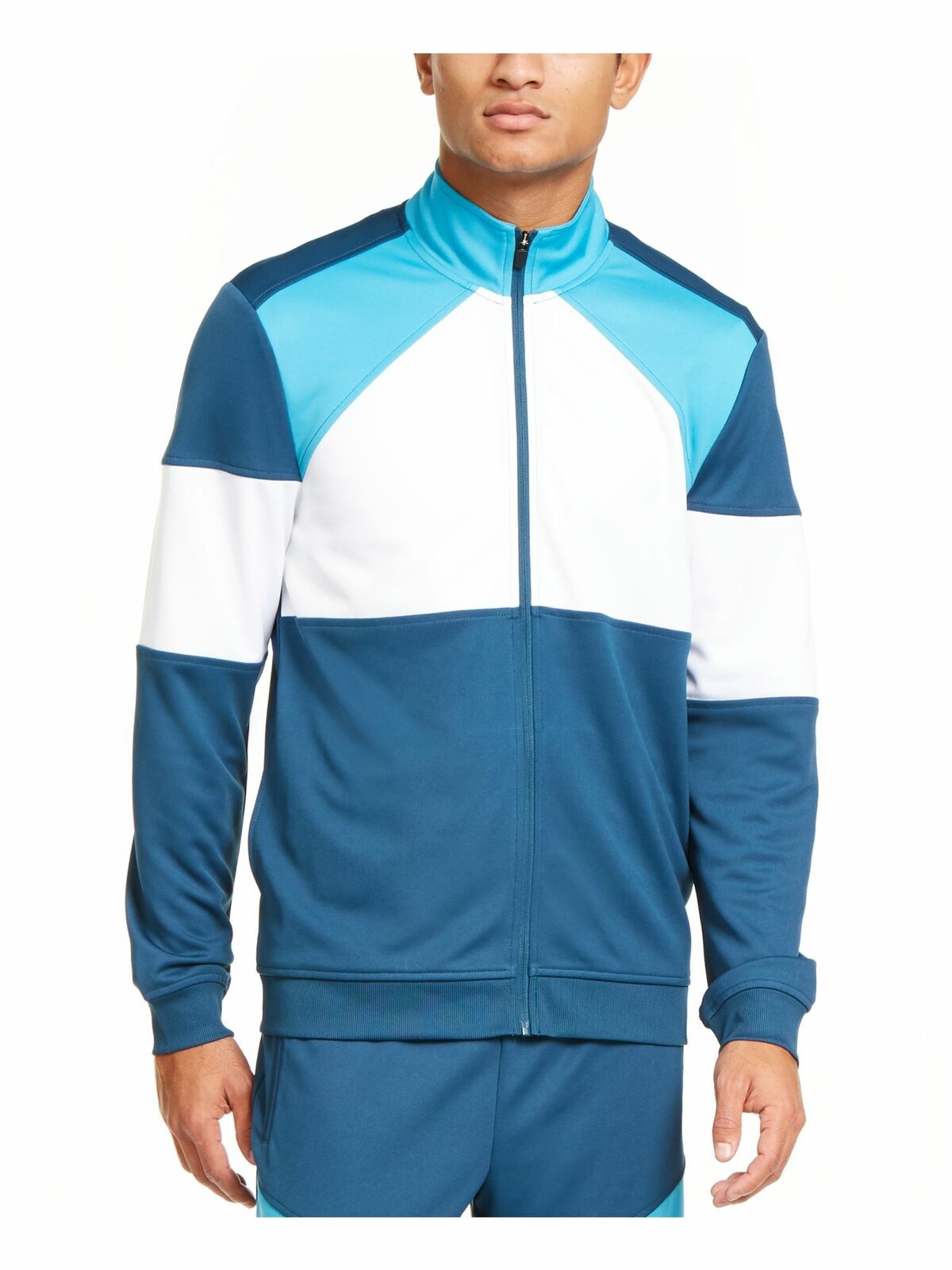 Ideology Men's Colorblocked Track Jacket Blue Size Extra Large