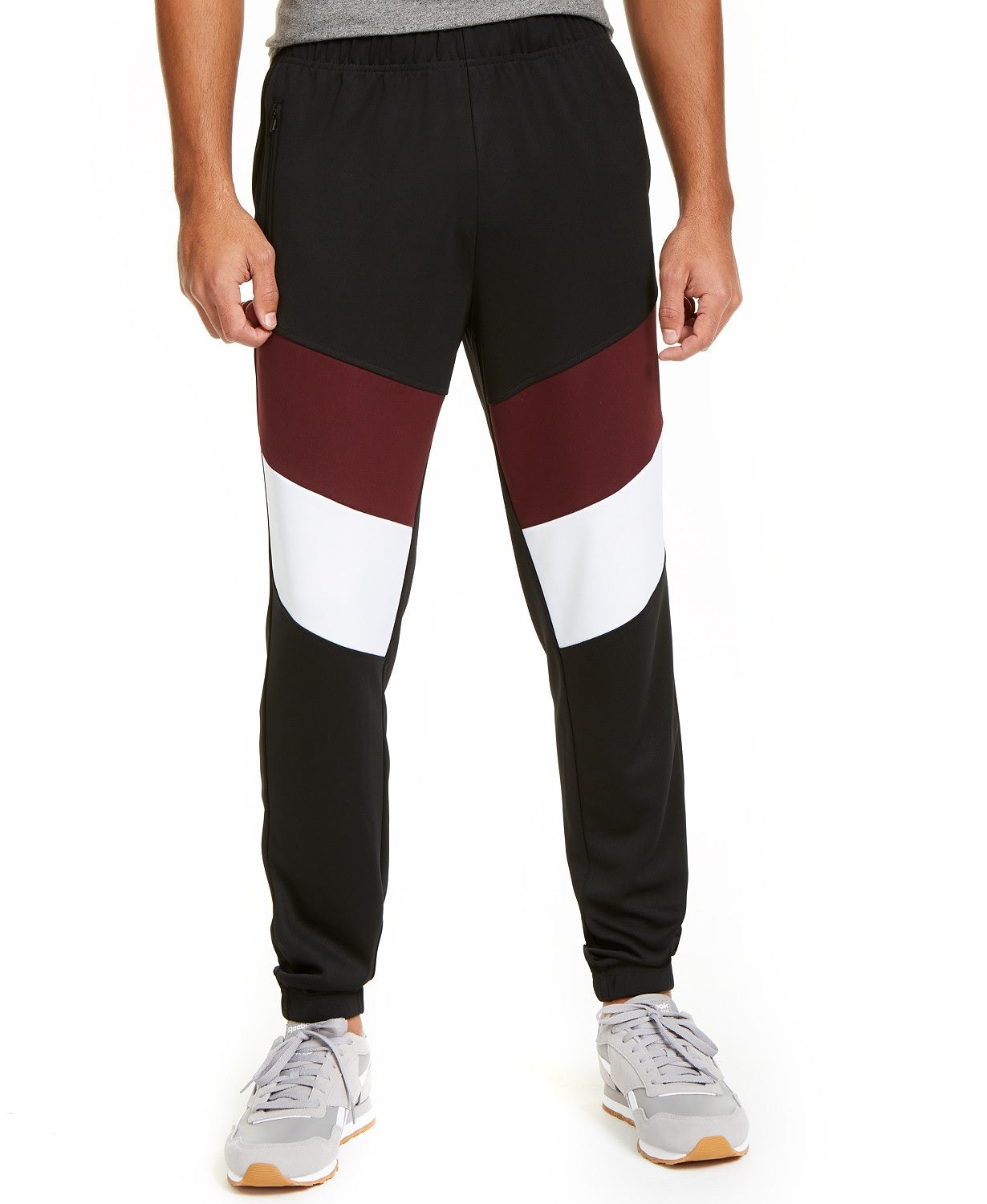 Ideology Men's Colorblocked Track Pants Black Size 2XL
