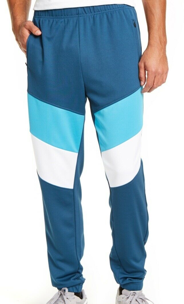 Ideology Men's Colorblocked Track Pants Turq Size Small