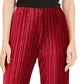 Alfani Women's Pull-On Velvet Wide-Leg Pants Wine Size Extra Large