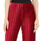 Alfani Women's Pull-On Velvet Wide-Leg Pants Wine Size Medium