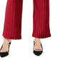Alfani Women's Pull-On Velvet Wide-Leg Pants Wine Size Medium