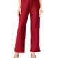 Alfani Women's Petite Pleated Velvet Pants Red Size Medium