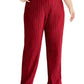 Alfani Women's Plus Size Pull-On Velvet Wide-Leg Pants Red Size Extra Large