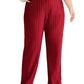 Alfani Plus Size Pull-On Velvet Wide-Leg Pants Wine Size 0X