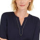 JM Collection Women's Split-Neck Tunic Blue Size Medium