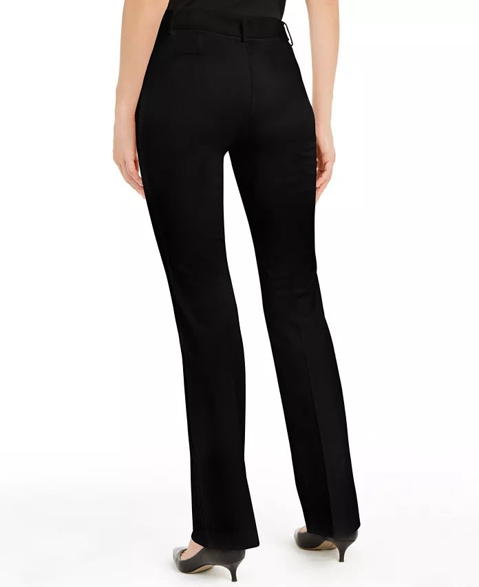 Alfani Women's Petite Belted Wide-Waistband Trouser Pants  Black Size 10