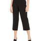 Alfani Women's Buckle-Waist Cropped Pants Black Size 12