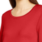 Alfani Women's Petite Hardware Seamed Pullover Sweater Medium Red Size Petite