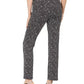 JM Collection Women's Printed Straight-Leg Pants Black Size Small