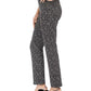 JM Collection Women's Printed Straight-Leg Pants Black Size Small