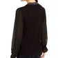 INC International Concepts Women's Embellished Choker Sweater Black Size X-Small