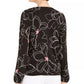 Alfani Women's Printed Surplice-Neck Blouse Black Size Large