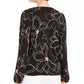 Alfani Women's Printed Surplice-Neck Blouse Black Size Small