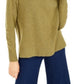 Bar III Women's Turtleneck High-Low Sweater  Med Green Size Small