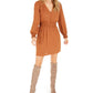 Bar III Women's Becca Women's Tilley Smocked-Waist Dress Orange Size Medium