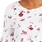 Charter Club Women's Pima Cotton Ditsy Print Top White Size X-Large