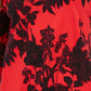 Charter Club Women's Pima Cotton Printed Colorblocked Top Red Size Large