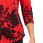 Charter Club Women's Pima Cotton Printed Colorblocked Top Red Size Medium