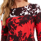 Charter Club Women's Pima Cotton Printed Colorblocked Top Red Size Extra Large