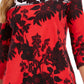 Charter Club Women's Pima Cotton Printed Colorblocked Top Red Size Extra Large