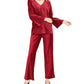 Alfani Women's V-Neck Ribbed Velvet Top Wine Size Large