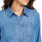 Charter Women's Club Chambray Shirt Blue Size Medium