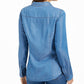 Charter Club Women's Chambray Shirt Blue Size Extra Large
