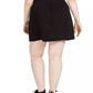 Ideology Women's Plus Size Drawstring-Waist Skort Black Size XX-Large