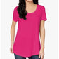 Maison Jules Women's Scoop Neck T-Shirt Pink Size Small