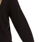 Bar III Women's Contrast-Cuff Crewneck Sweater Black Size Small