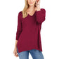 Style & Co Women's Drop-Shoulder V-Neck Tunic Red Size X-Large