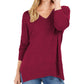 Style & Co Women's Drop-Shoulder V-Neck Tunic  Red Size Extra Small