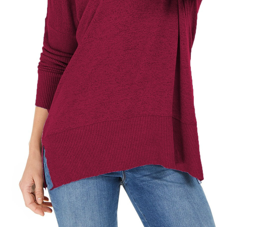 Style & Co Women's Drop-Shoulder V-Neck Tunic  Red Size Extra Small