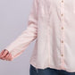 Charter Club Women's Woven Solid Tencel Shirt Pink Size Medium