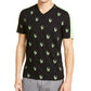 INC International Concepts Men's Skull Graphic V-Neck T-Shirt Black Size Large