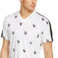 INC International Concepts Men's Skull Graphic V-Neck T-Shirt White Size XX Large